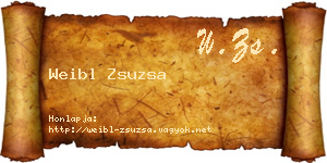 Weibl Zsuzsa névjegykártya